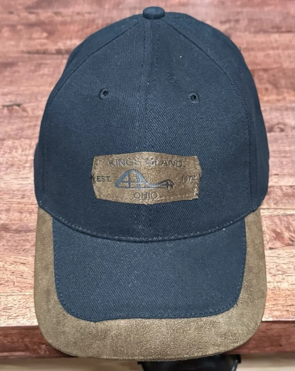 Vintage Kings Island Patch Black Hat/Cap